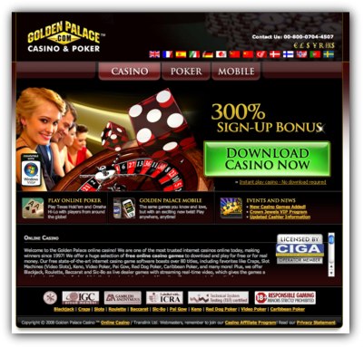 Golden Palace Casino Website