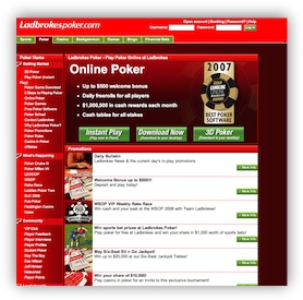 Ladbrokes Poker Website