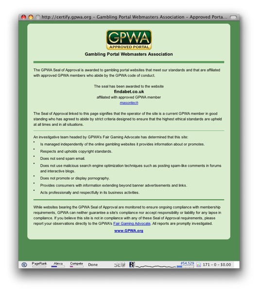 GPWA Approved Portal